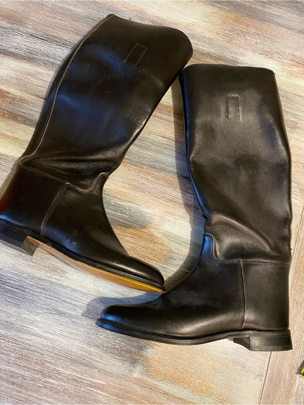 Marlborough Women's Tall Leather Riding Boots, Size 7.5C, Made in England